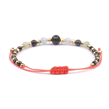 Bransoletka celebrytka TURMALIN + znak zodiaku PANNA zodiak